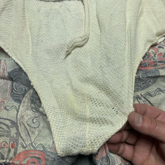 Vintage 1950s 60s swim trunks shorts Hawaiian cotton novelty print surf large - Picture 9 of 11